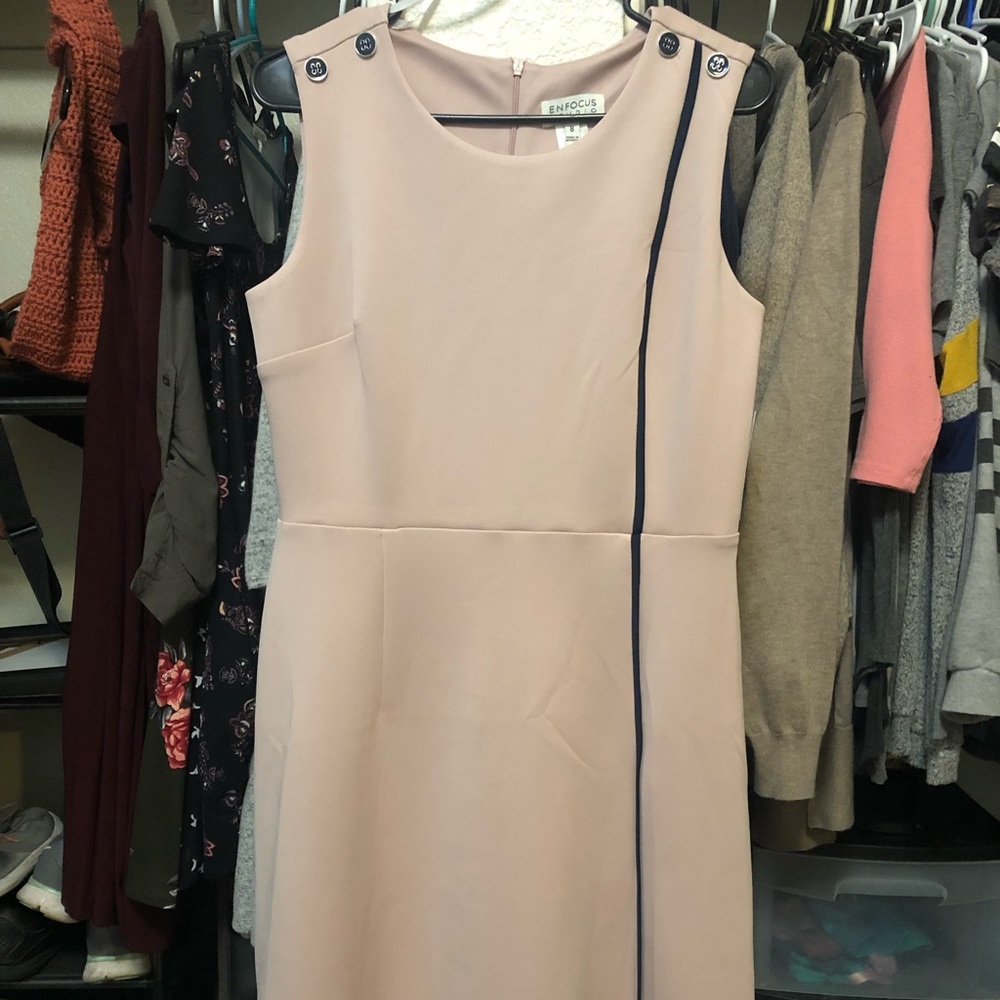 Pink with blue stripe dress